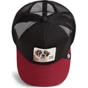 casquette-trucker-noire-et-rouge-chien-crush-top-dog-the-farm-goorin-bros