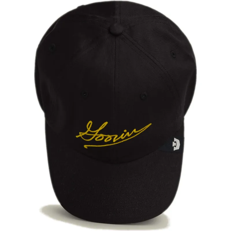 schwarze-verstellbare-curved-cap-script-papa-von-goorin-bros schwarze-verstellbare-curved-cap-script-papa-von-goorin-bros