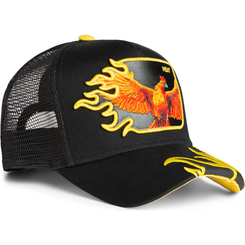 schwarze-trucker-kappe-phonix-heat-flames-the-farm-von-goorin-bros
