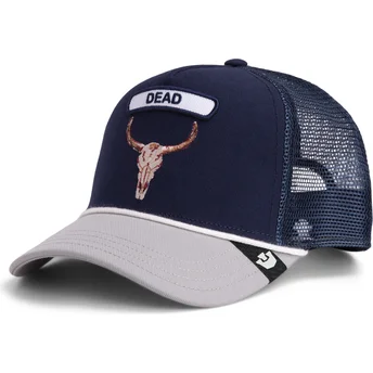 Mützen gebogen marineblau snapback Pop Rocker Skull The Farm Goorin Bros.