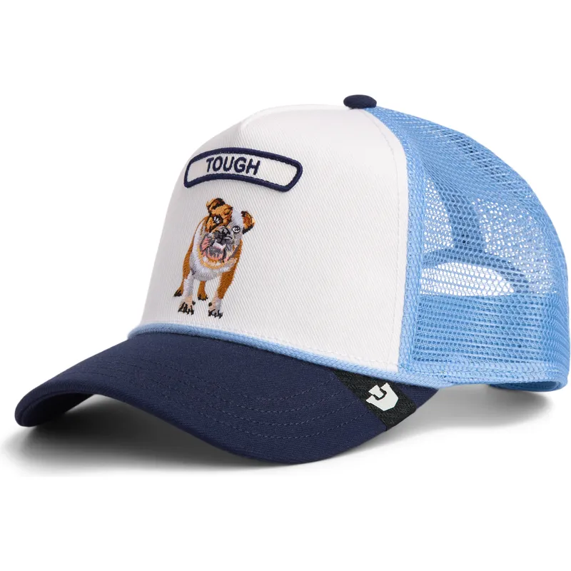 trucker-cap-blau-hund-bulldogge-pop-rocker-bulldog-the-farm-von-goorin-bros
