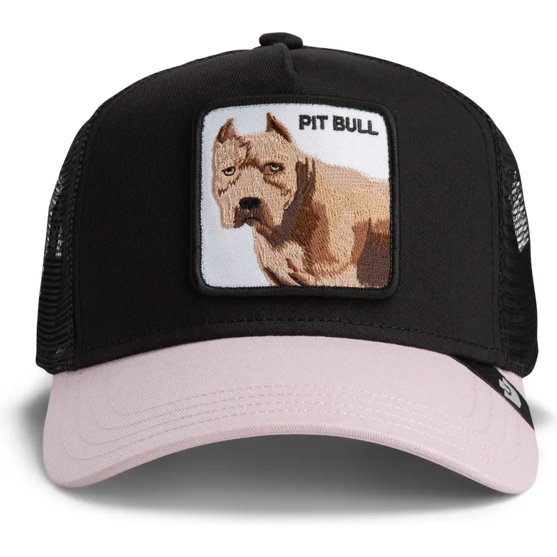schwarze-trucker-kappe-whisper-the-pitbull-the-farm-von-goorin-bros schwarze-trucker-kappe-whisper-the-pitbull-the-farm-von-goorin-bros