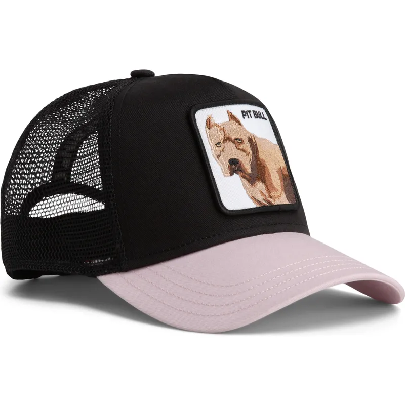 schwarze-trucker-kappe-whisper-the-pitbull-the-farm-von-goorin-bros schwarze-trucker-kappe-whisper-the-pitbull-the-farm-von-goorin-bros