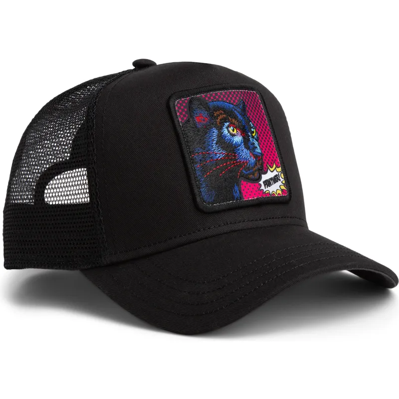 schwarze-trucker-kappe-panther-panther-pop-art-2-the-farm-von-goorin-bros
