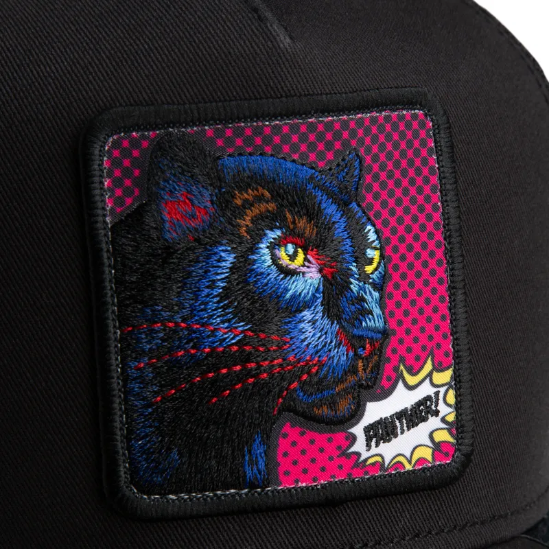schwarze-trucker-kappe-panther-panther-pop-art-2-the-farm-von-goorin-bros