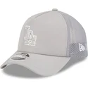 graue-trucker-kappe-9forty-apex-batting-practice-der-los-angeles-dodgers-mlb-von-new-era