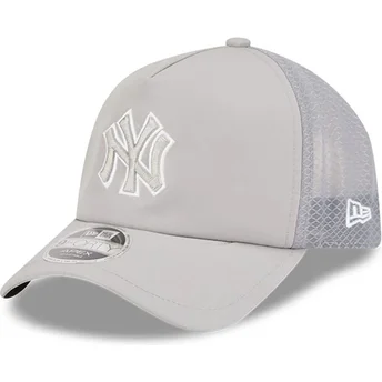 Mützen gebogen grau snapback 9FORTY APEX Batting Practice der New York Yankees MLB von New Era