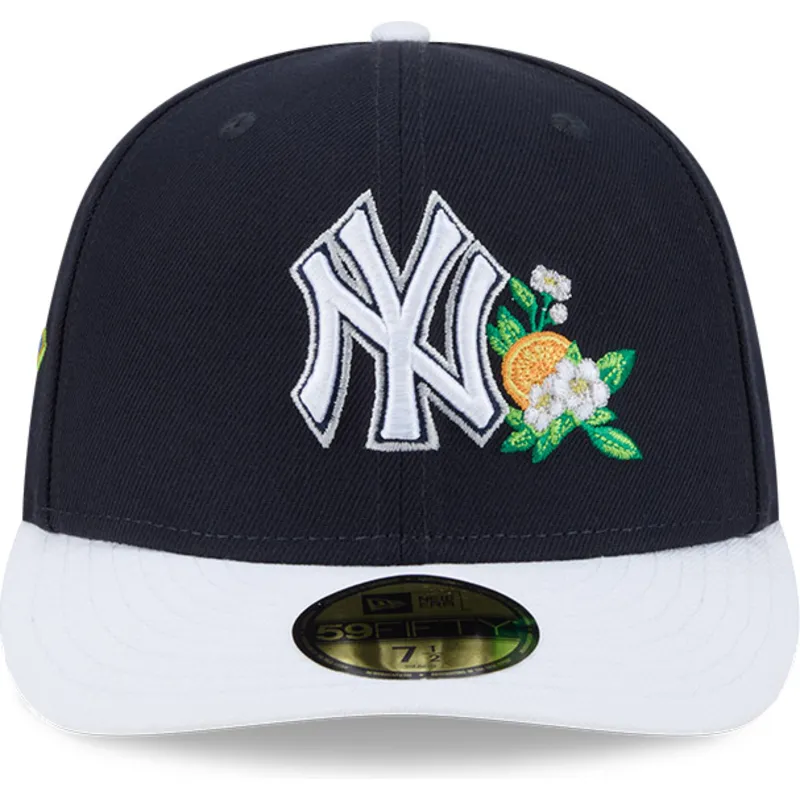 marineblaue-und-weisse-gebogene-angepasste-59fifty-spring-training-kappe-der-new-york-yankees-mlb-von-new-era