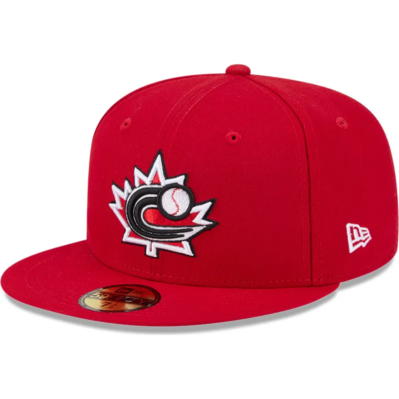 casquette-plate-rouge-ajustee-59fifty-canada-2026-world-baseball-classic-new-era