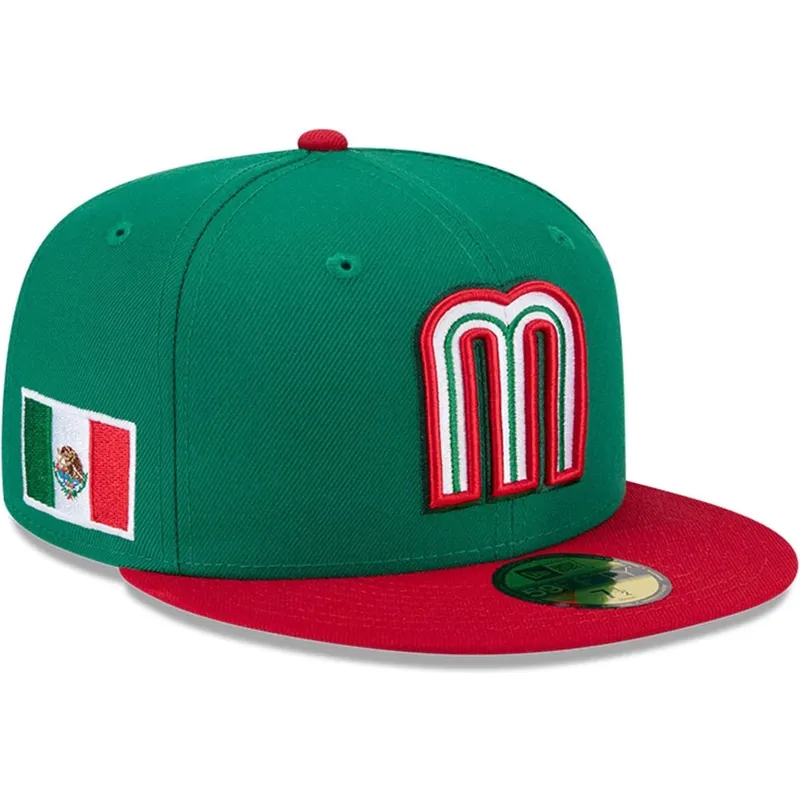 grune-flache-angepasste-59fifty-kappe-mexico-2026-world-baseball-classic-von-new-era