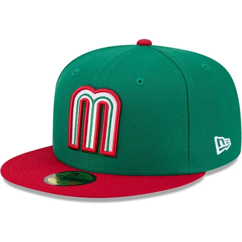casquette-plate-verte-ajustee-59fifty-mexico-2026-world-baseball-classic-new-era
