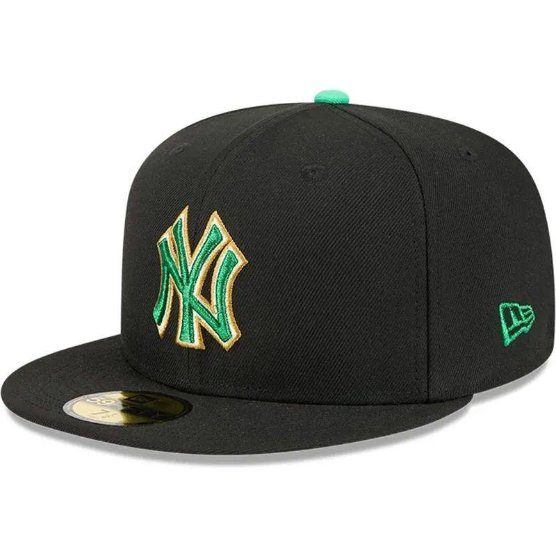 casquette-plate-noire-ajustee-59fifty-saint-patrick-s-day-new-york-yankees-mlb-new-era