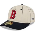 beige-gebogene-angepasste-59fifty-retro-crown-linen-kappe-von-boston-red-sox-mlb-von-new-era