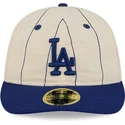 casquette-courbee-beige-ajustee-59fifty-retro-crown-linen-los-angeles-dodgers-mlb-new-era