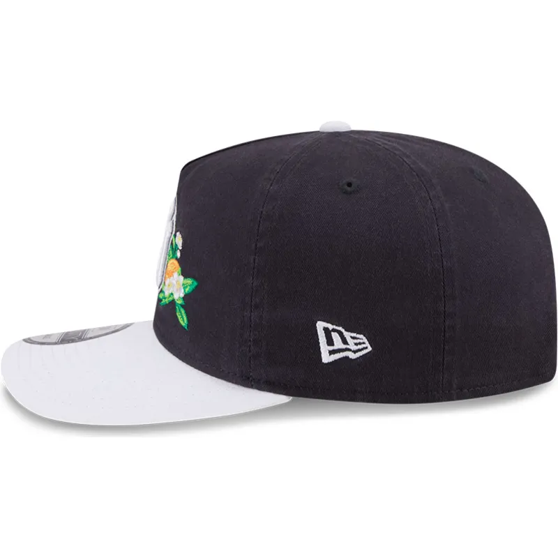 marineblaue-gebogene-snapback-kappe-19twenty-spring-training-der-new-york-yankees-mlb-von-new-era
