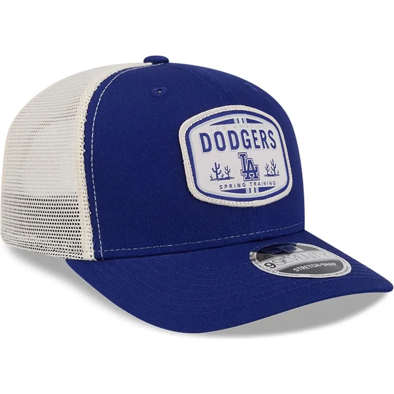 trucker-cap-blau-9seventy-stretch-snap-patch-der-los-angeles-dodgers-mlb-von-new-era