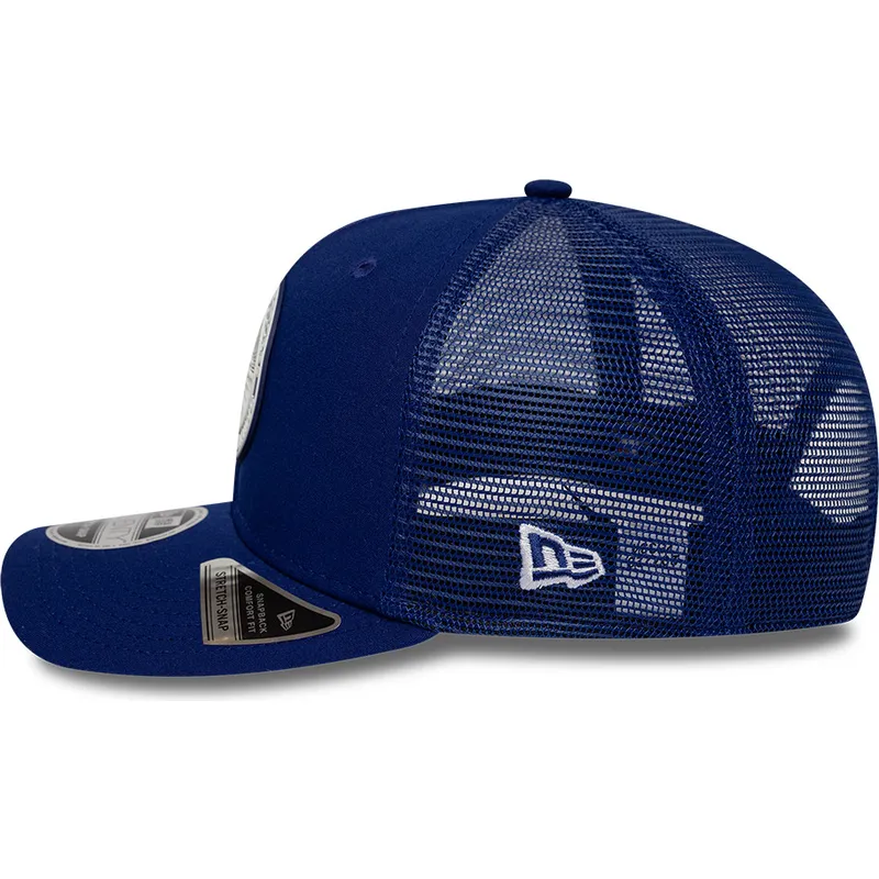 blaue-trucker-kappe-9seventy-stretch-snap-circle-spring-training-der-los-angeles-dodgers-mlb-von-new-era