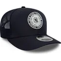 marineblaue-trucker-kappe-9seventy-stretch-snap-circle-spring-training-der-new-york-yankees-mlb-von-new-era