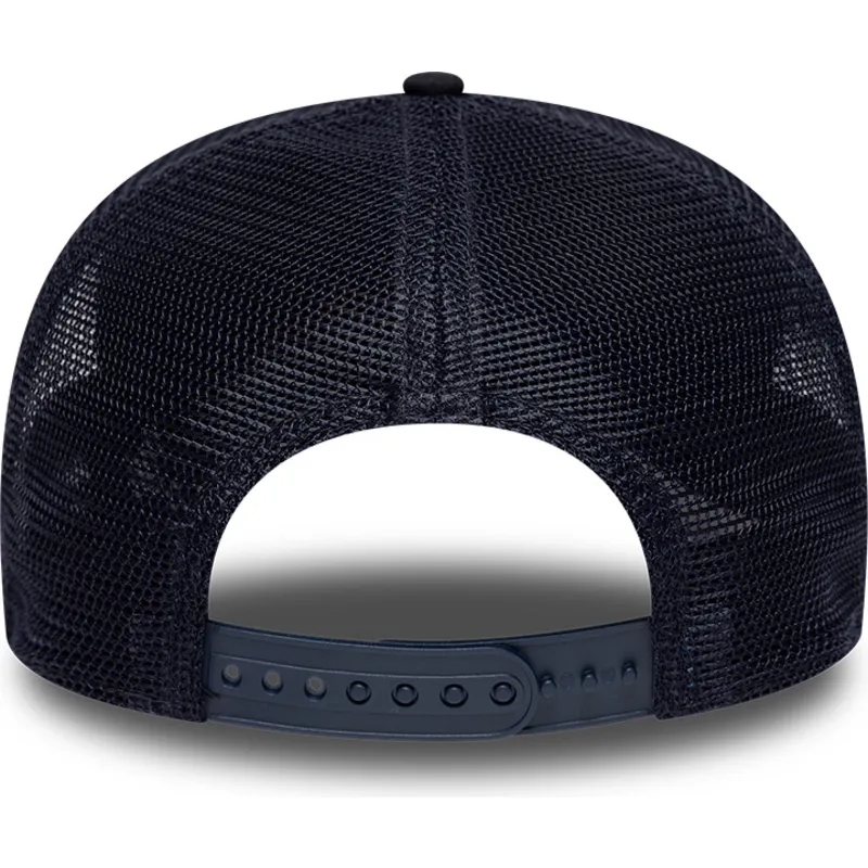 marineblaue-trucker-kappe-9seventy-stretch-snap-circle-spring-training-der-new-york-yankees-mlb-von-new-era