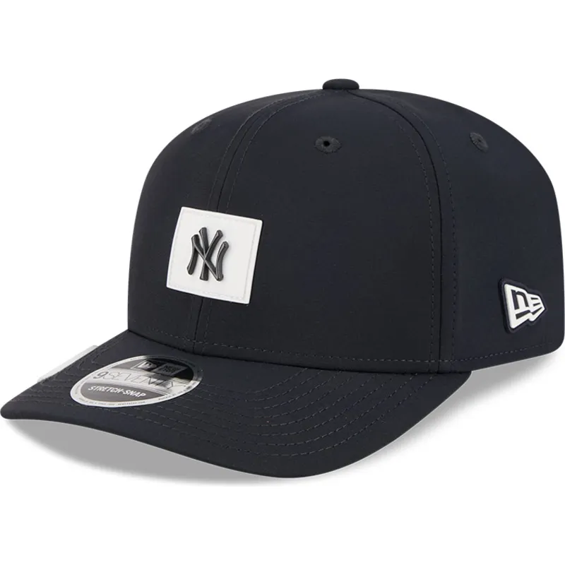 marineblaue-gebogene-snapback-kappe-9seventy-stretch-snap-clubhouse-der-new-york-yankees-mlb-von-new-era
