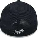 casquette-trucker-noire-ajustee-avec-logo-noir-39thirty-evergreen-neo-los-angeles-dodgers-mlb-new-era