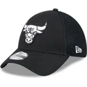casquette-trucker-noire-ajustee-39thirty-evergreen-neo-chicago-bulls-nba-new-era