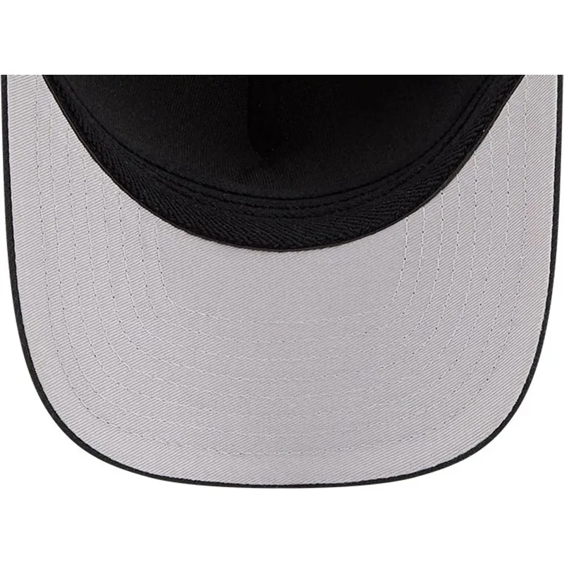 schwarze-gebogene-verstellbare-kappe-mit-schwarzem-logo-39thirty-m-crown-a-frame-der-los-angeles-dodgers-mlb-von-new-era