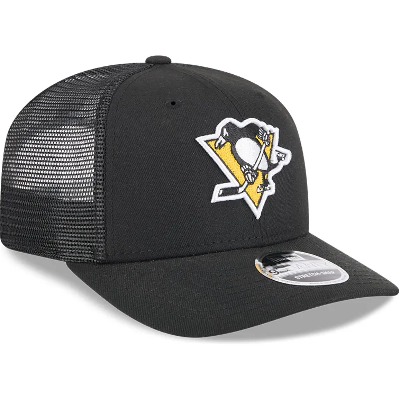 schwarze-trucker-kappe-9seventy-stretch-snap-evergreen-der-pittsburgh-penguins-nhl-von-new-era