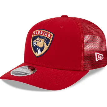 Mützen gebogen rot snapback 9SEVENTY Stretch Snap Evergreen der Florida Panthers NHL von New Era