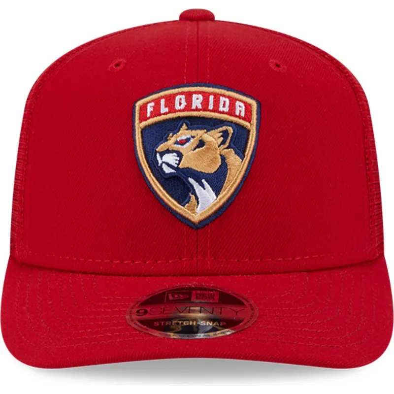 rote-trucker-kappe-9seventy-stretch-snap-evergreen-der-florida-panthers-nhl-von-new-era