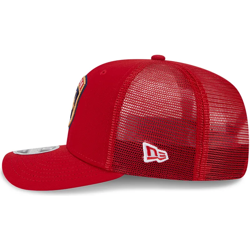 rote-trucker-kappe-9seventy-stretch-snap-evergreen-der-florida-panthers-nhl-von-new-era