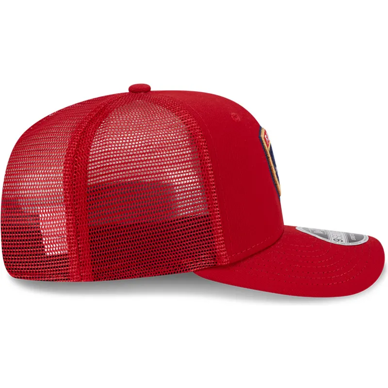 rote-trucker-kappe-9seventy-stretch-snap-evergreen-der-florida-panthers-nhl-von-new-era