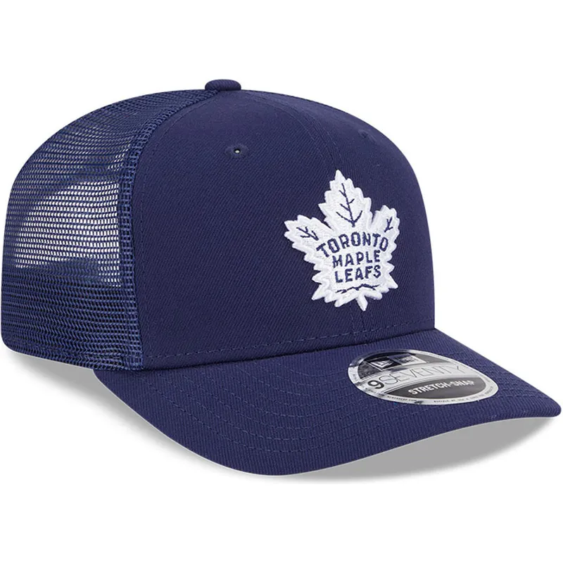 casquette-trucker-bleue-marine-9seventy-stretch-snap-evergreen-toronto-maple-leafs-nhl-new-era