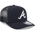 marineblaue-trucker-kappe-9seventy-stretch-snap-evergreen-der-atlanta-braves-mlb-von-new-era