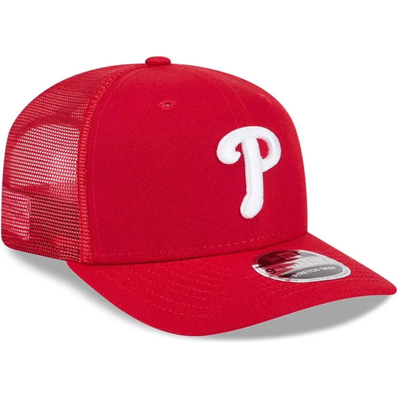 casquette-trucker-rouge-9seventy-stretch-snap-evergreen-philadelphia-phillies-mlb-new-era