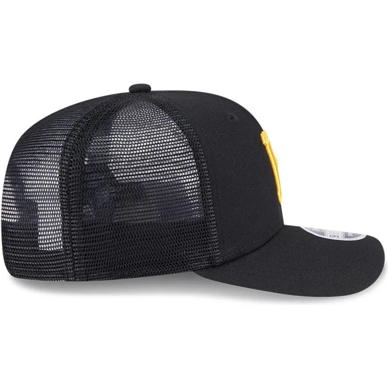 schwarze-trucker-kappe-9seventy-stretch-snap-evergreen-der-pittsburgh-pirates-mlb-von-new-era