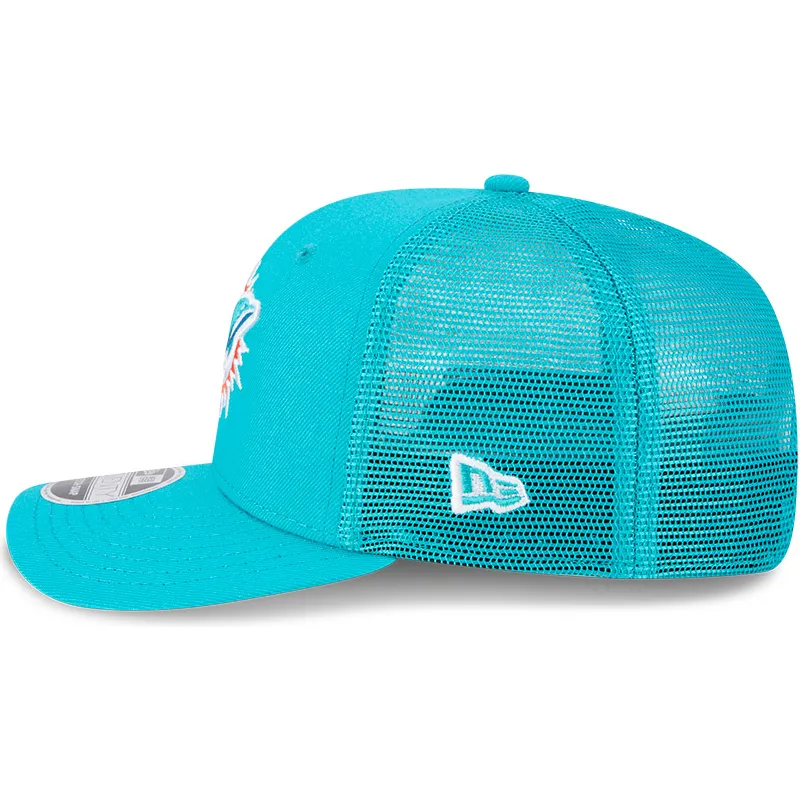 casquette-trucker-bleue-9seventy-stretch-snap-evergreen-miami-dolphins-nfl-new-era