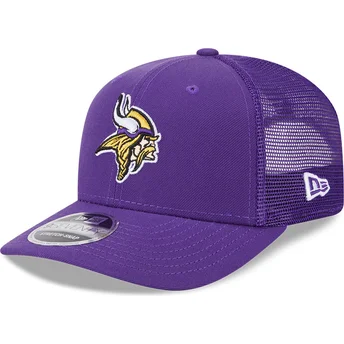 Mützen gebogen violett snapback 9SEVENTY Stretch Snap Evergreen der Minnesota Vikings NFL von New Era