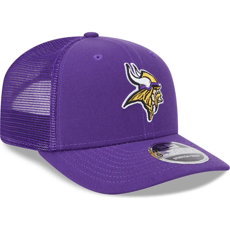 casquette-trucker-violette-9seventy-stretch-snap-evergreen-minnesota-vikings-nfl-new-era