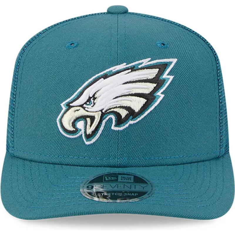 casquette-trucker-verte-9seventy-stretch-snap-evergreen-philadelphia-eagles-nfl-new-era