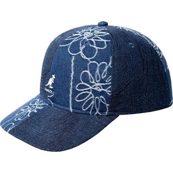 Mützen gebogen marineblau verstellbares band Denim Mashup Medium Blue Floral von Kangol