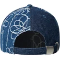 marineblaue-verstellbare-curved-cap-denim-mashup-medium-blue-floral-von-kangol