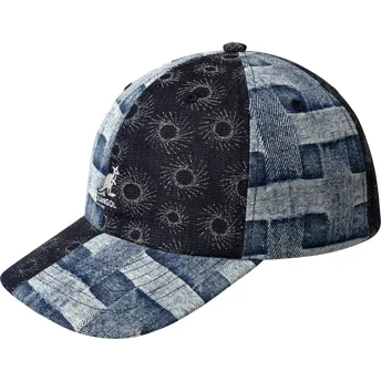 Mützen gebogen blau verstellbares band Denim Mashup Blue Picnic von Kangol