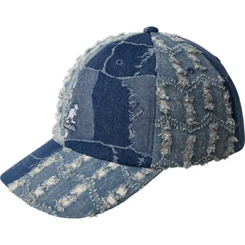 Mützen gebogen blau verstellbares band Denim Mashup Medium Blue von Kangol