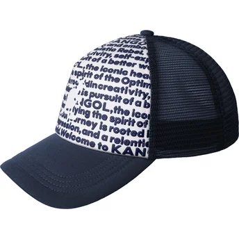 Mützen gebogen marineblau snapback Fine Print von Kangol