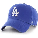 blaue-gebogene-kappe-der-los-angeles-dodgers-mlb-clean-up-von-47-brand