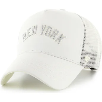 Casquette trucker beige Offside DT Soft Glow Script New York Yankees MLB 47 Brand