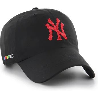Mützen gebogen schwarz verstellbares band Clean Up Eight Bit Hero der New York Yankees MLB von 47 Brand