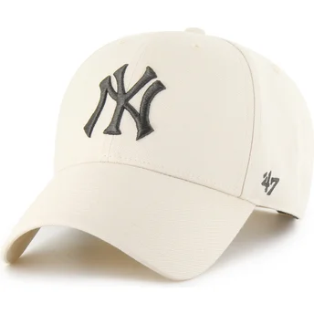 Casquette courbée beige snapback MVP New York Yankees MLB 47 Brand
