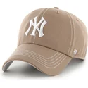 braune-gebogene-verstellbare-kappe-clean-up-contrast-stitch-der-new-york-yankees-mlb-von-47-brand